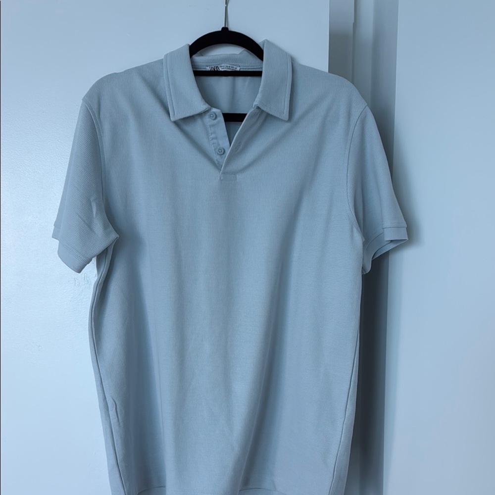 Zara Light Gray Polo Shirt